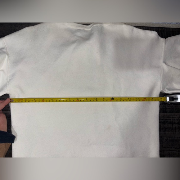 Alice + Olivia Nettie Ruffle Sleeve Crewneck Sweater - Size XS White - Picture 10 of 11